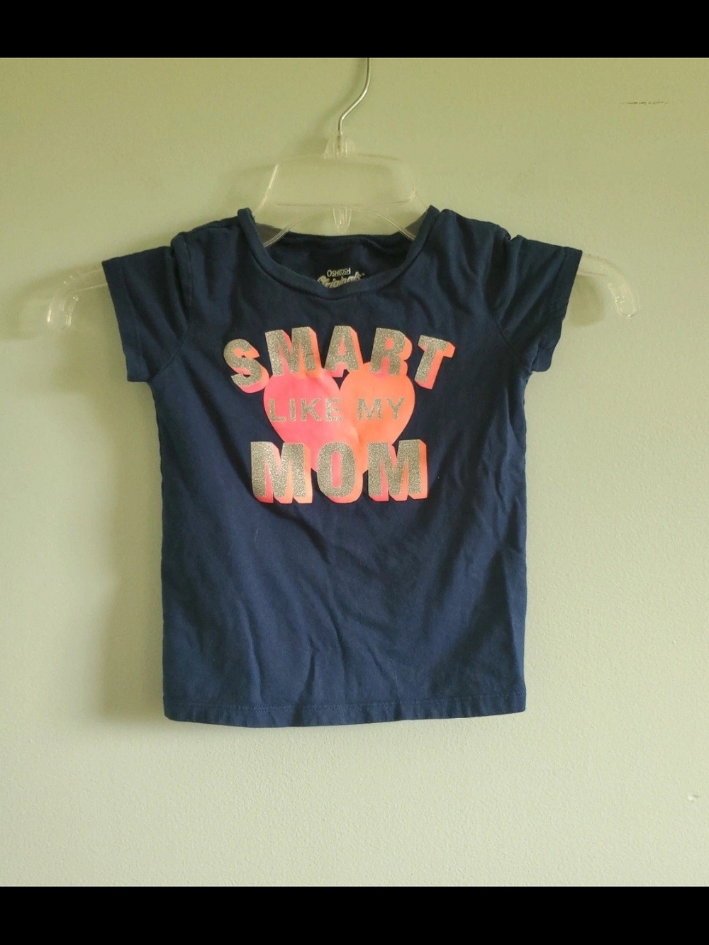 OshKosh B'gosh Navy Tee with Pink Heart Graphic